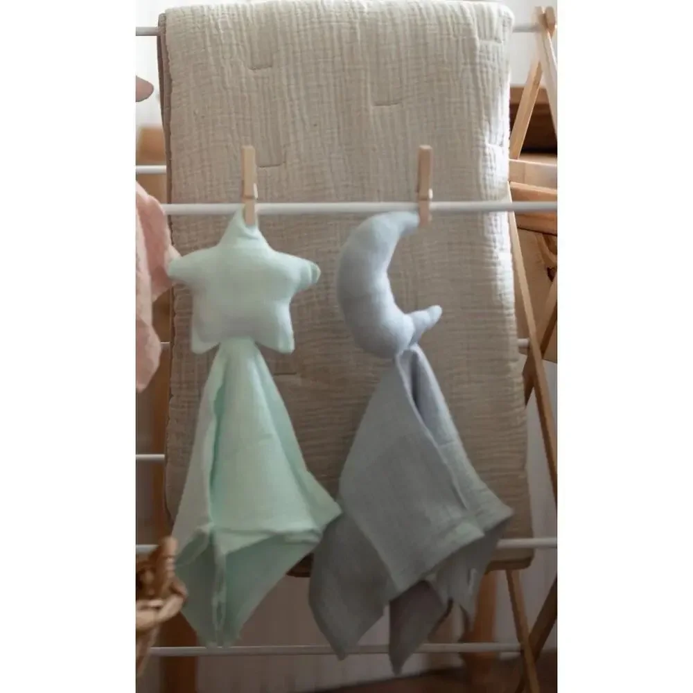 Ullabelle BABY SECURITY BLANKET SET (BLUE) Star Moon Shaped Nursery